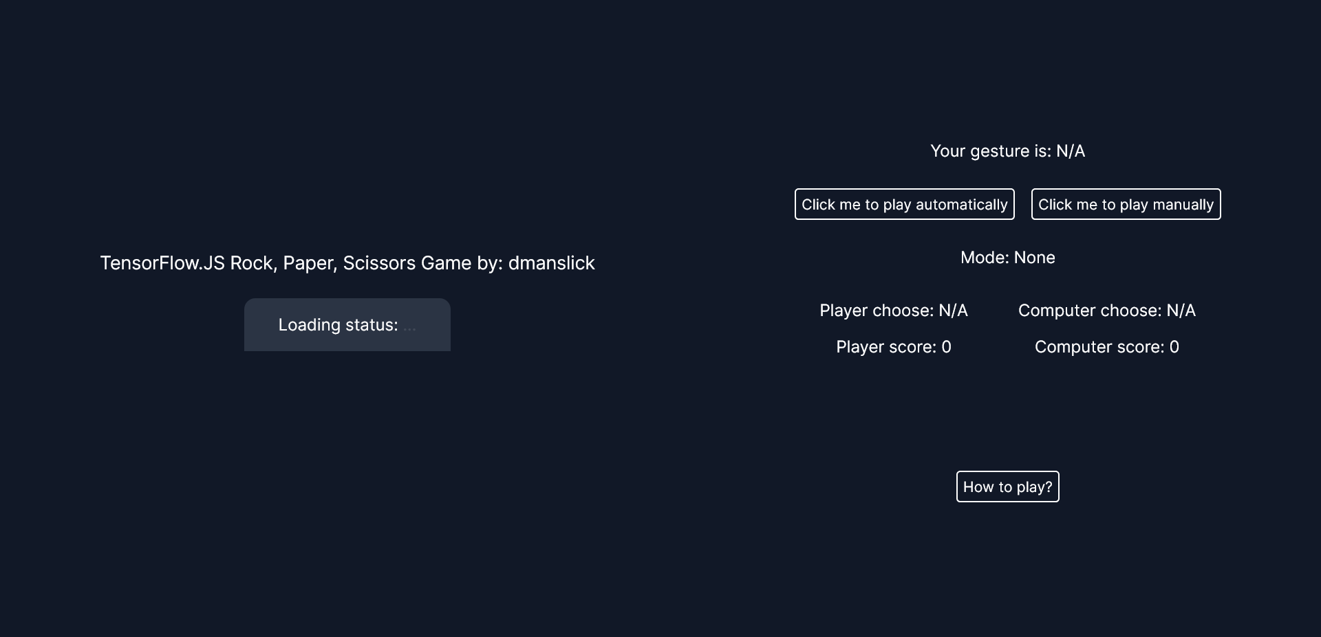 TensorFlowJS Rock Paper Scissors